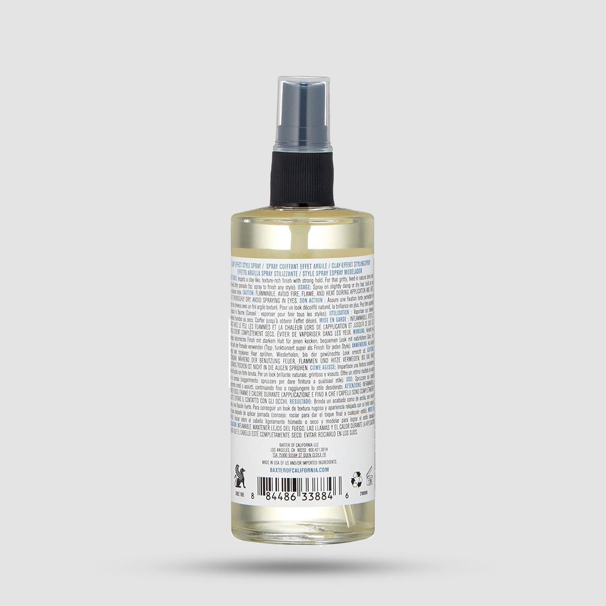 Clay Effect Style Spray Baxter of California - Spray Styling - Ματ φινίρισμα και δυνατό κράτημα