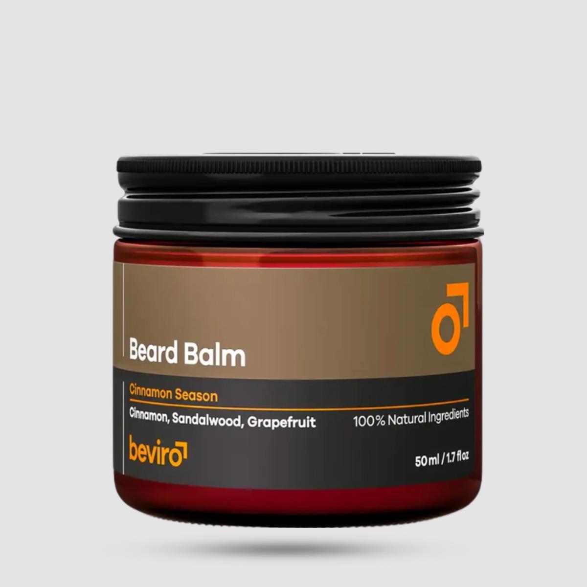 Beviro Cinnamon Season Beard Balm 50ml - Balm για γένια με φυσικά συστατικά