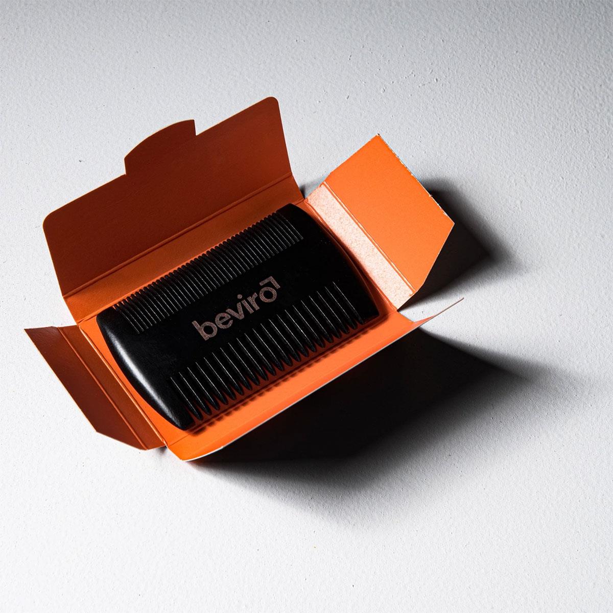 Χτένα Για Γένια Beviro - Grooming - Ξύλο Αχλαδιάς Διπλή Πλευρά
