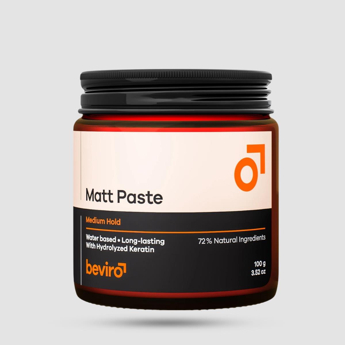 Matte Paste Beviro Medium Hold 100g - Πάστα styling μαλλιών - Ματ αποτέλεσμα