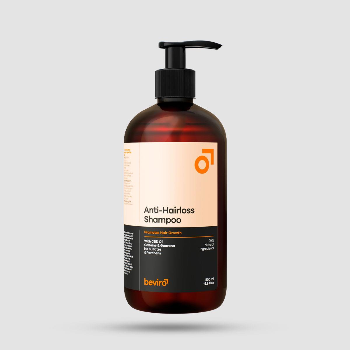 Σαμπουάν Beviro Natural 500ml - Grooming - Κατά της τριχόπτωσης με καφεΐνη και CBD
