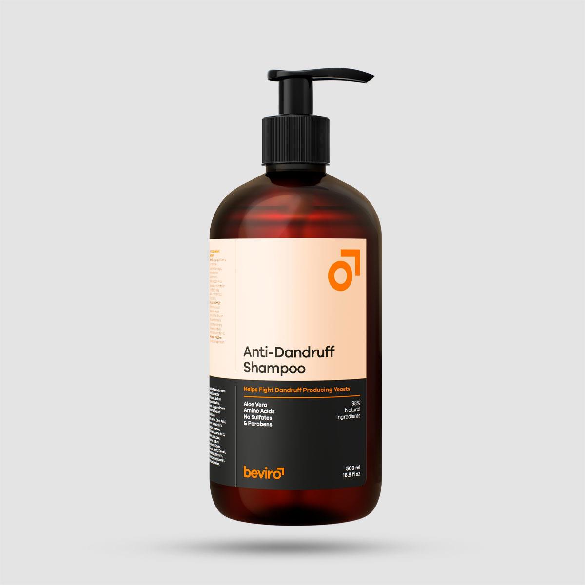 Beviro Natural Anti-Dandruff Σαμπουάν 500ml - Grooming - 99% φυσικά συστατικά