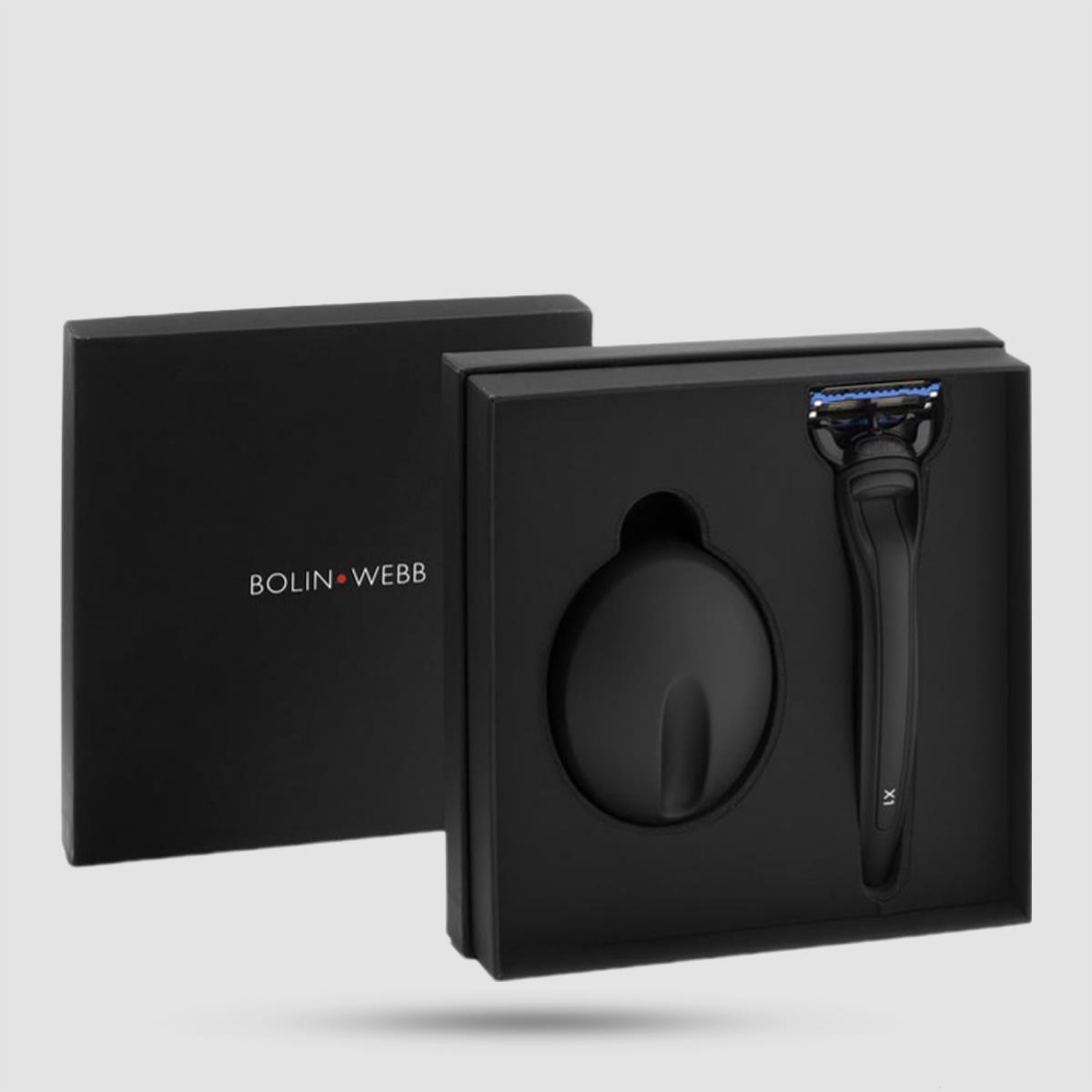 Bolin Webb X1 Razor & Stand Matte Black - 5-blade razor with magnetic base