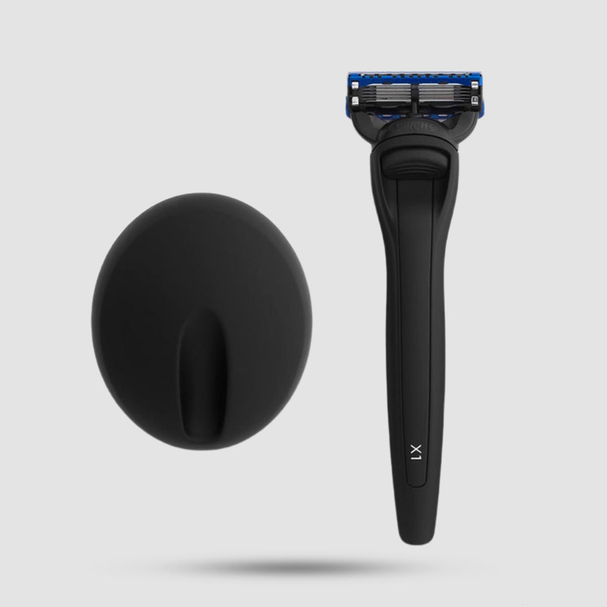 Bolin Webb X1 Razor & Stand Matte Black - 5-blade razor with magnetic base