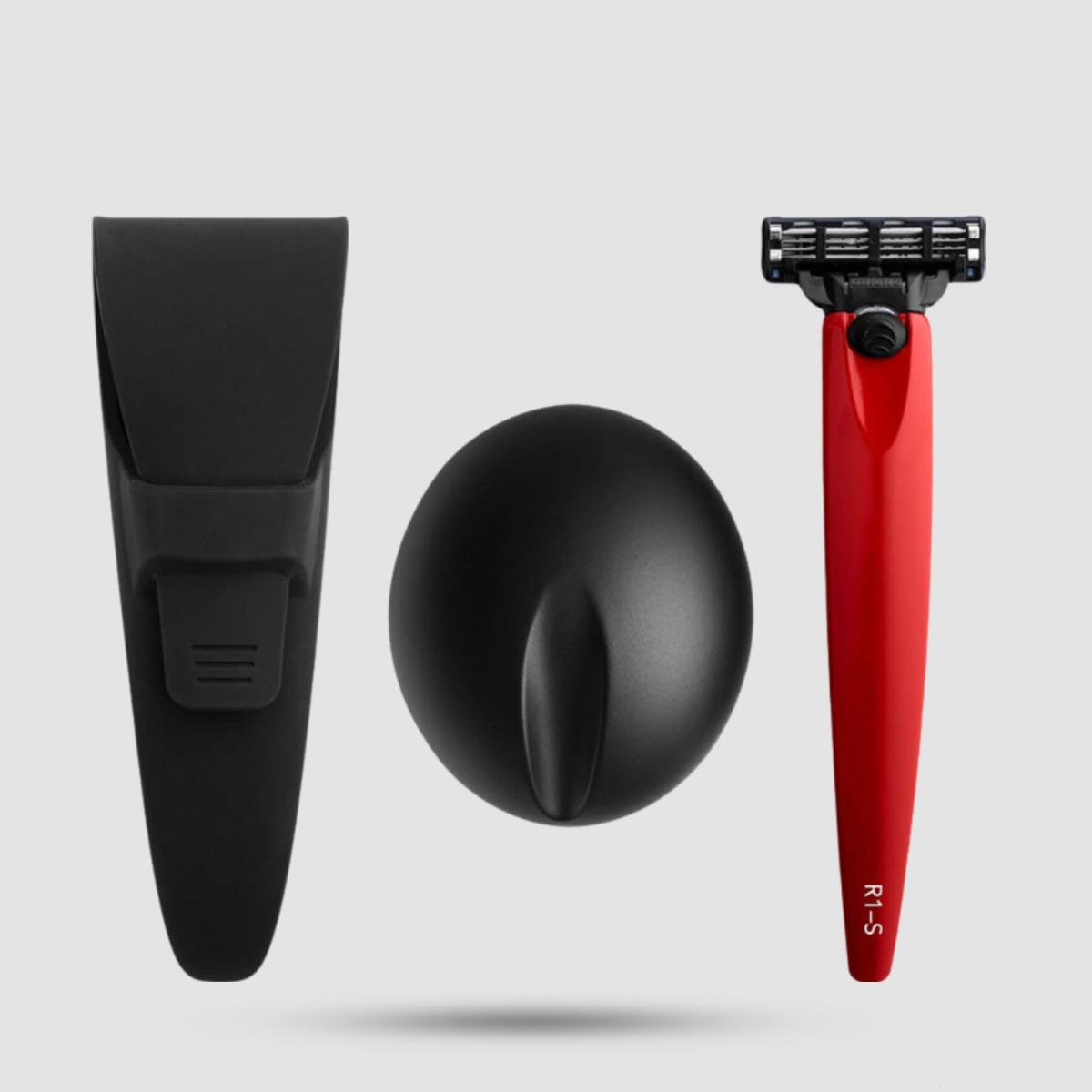 3-Blade Razor Bolin Webb R1-S Monza Red - Shaving Tools - Premium automotive finish