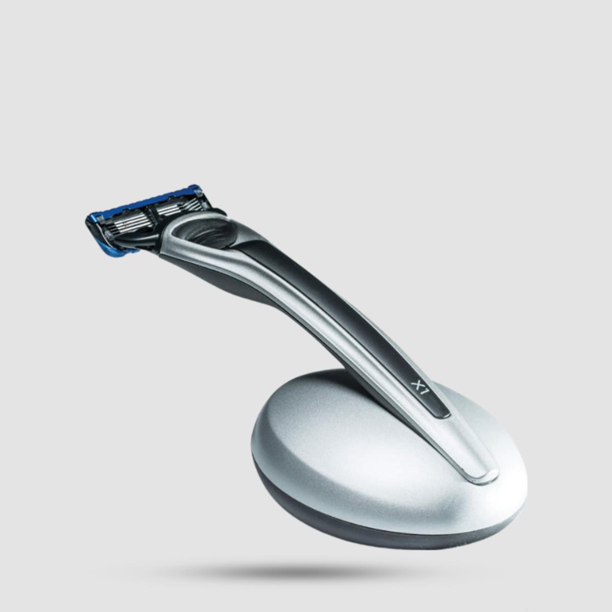 Bolin Webb X1 Razor & Stand Argent - Ξυράφι 5 λεπίδων με μαγνητική βάση