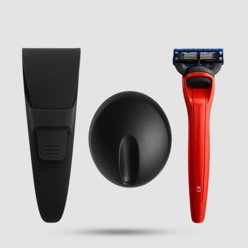 Ξυράφι 5 Λεπίδων Bolin Webb X1 Cooper Red - Εργαλεία Ξυρίσματος - Μαγνητική βάση και θήκη ταξιδίου