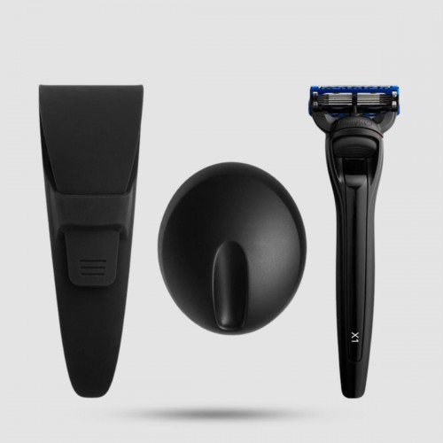 Ξυράφι 5 Λεπίδων Bolin Webb X1 Nero Black - Εργαλεία Ξυρίσματος - Μαγνητική Βάση και Θήκη