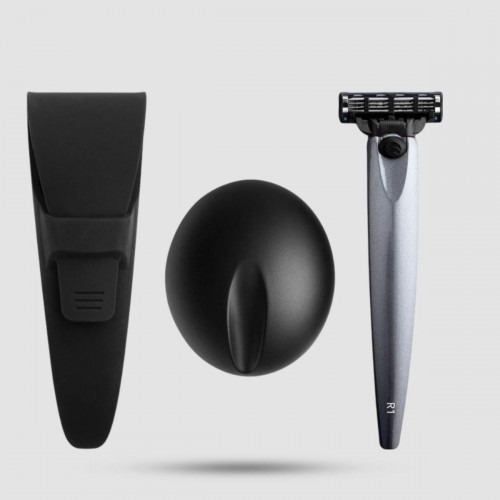 3-Blade Razor Bolin Webb R1 Razor Stand Graphite - Shaving Tools - Premium British craftsmanship