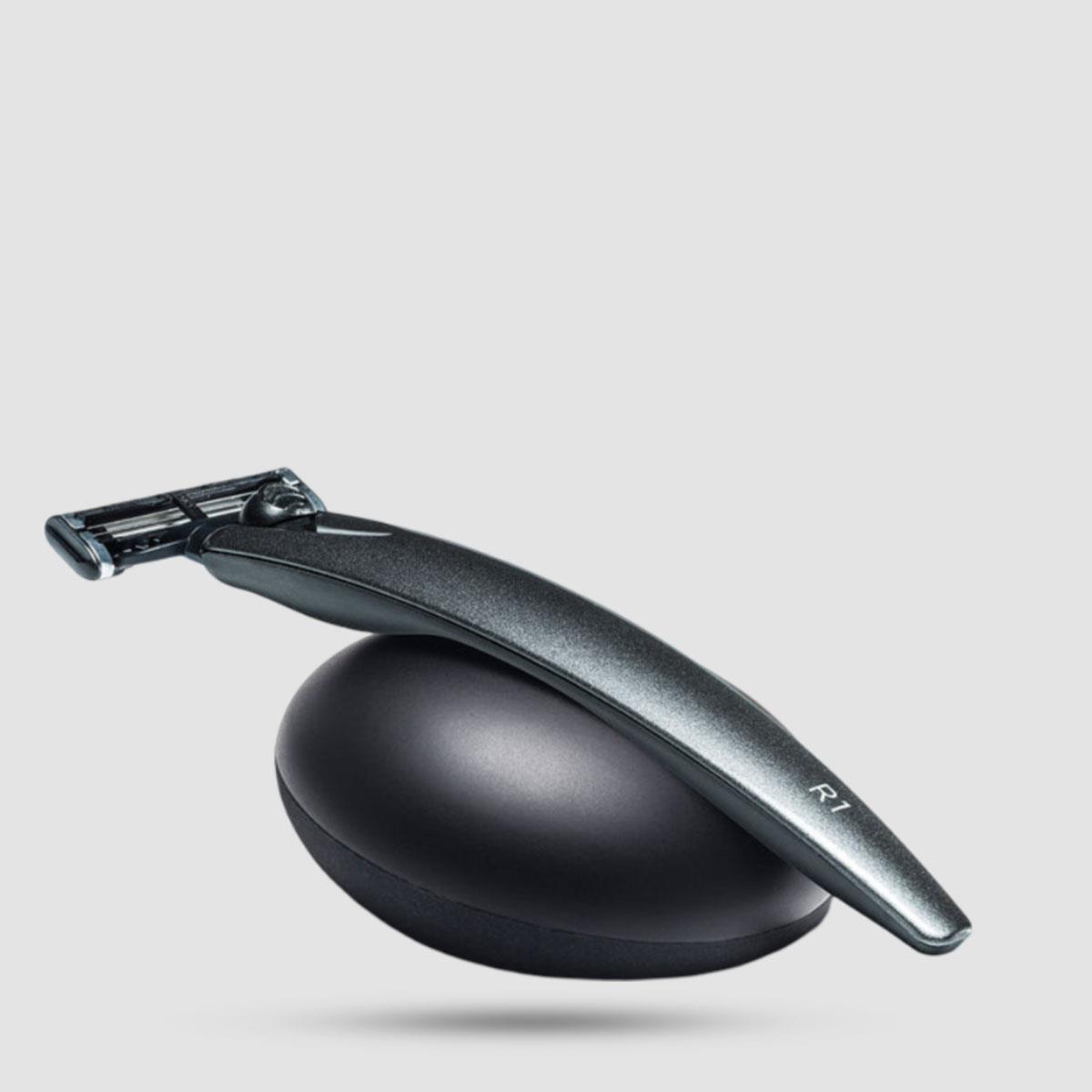 3-Blade Razor Bolin Webb R1 Razor Stand Graphite - Shaving Tools - Premium British craftsmanship