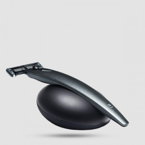 3-Blade Razor Bolin Webb R1 Razor Stand Graphite - Shaving Tools - Premium British craftsmanship