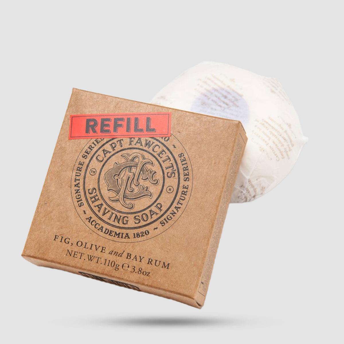 Ανταλλακτικό Σαπούνι Ξυρίσματος Captain Fawcett Scapicchio's Fig Olive Bay Rum - Πλούσιος αφρός