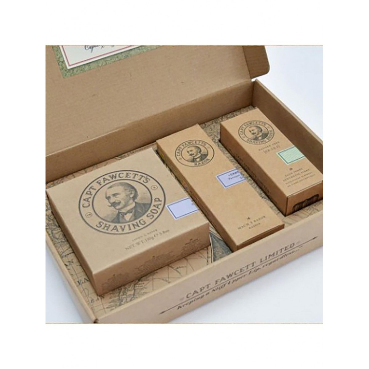 Σετ Ξυρίσματος Captain Fawcett - Ξυριστική Μηχανή, Πινέλο και Σαπούνι 110g - Ιδανικό για ξηρό δέρμα