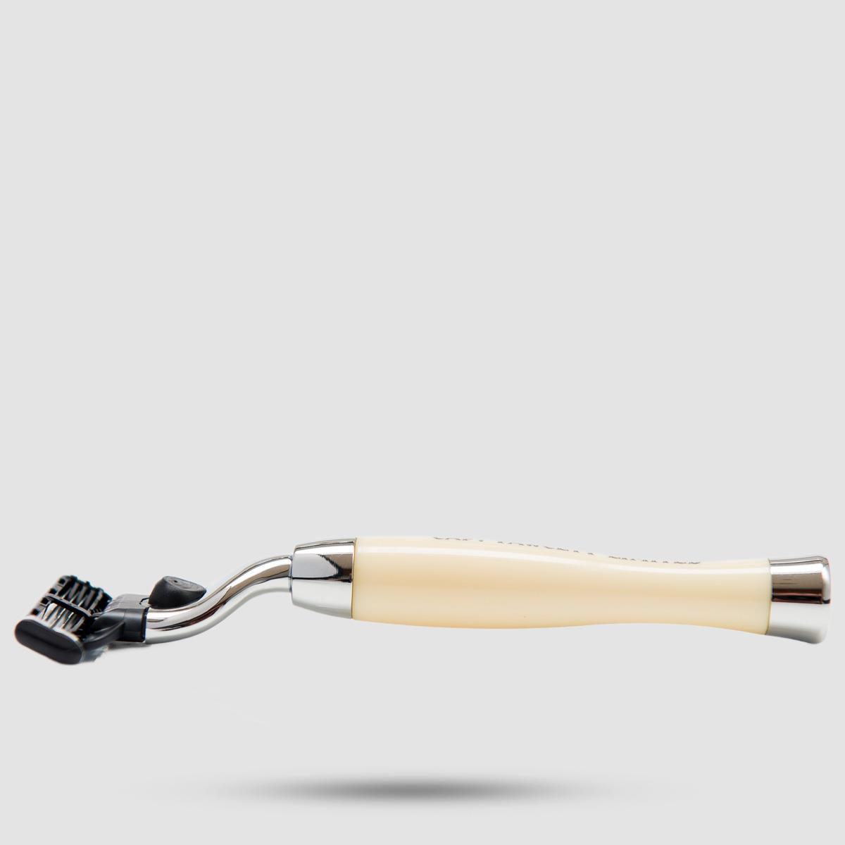 Ξυριστική Μηχανή 3 Λεπίδων Captain Fawcett - Grooming - Χειροποίητη με λαβή απομίμηση ελεφαντόδοντου