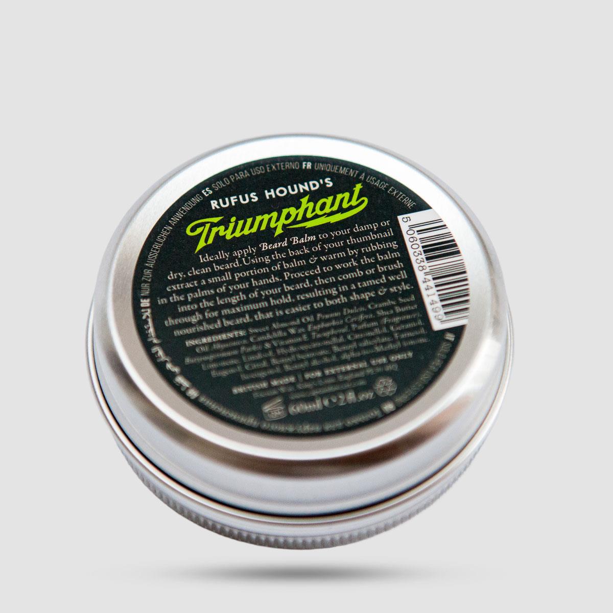 Captain Fawcett Rufus Hound's Triumphant Beard Balm - Μπάλμ Γενιών με Sweet Almond Oil - 60ml