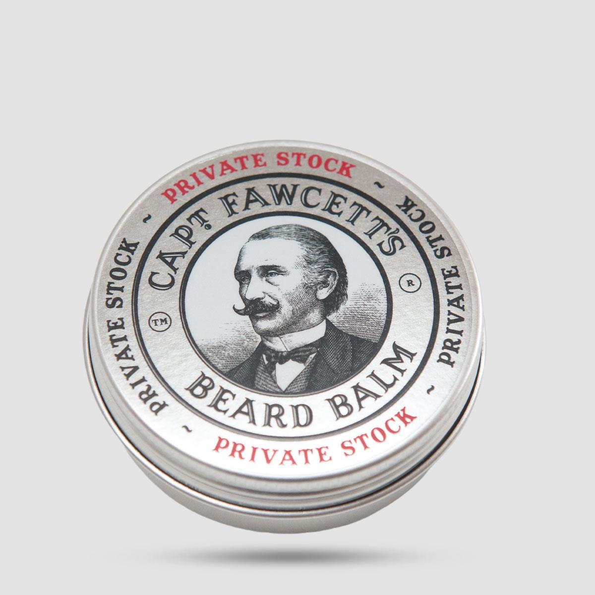 Captain Fawcett Private Stock beard balm with natural candelilla wax