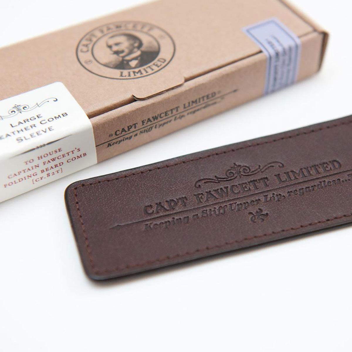 Captain Fawcett beard comb leather case - Grooming accessories - Handcrafted from natural leather
