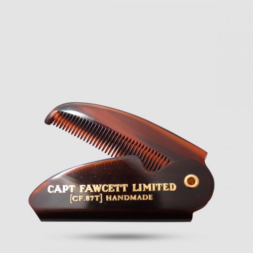 Πτυσσόμενη Χτένα Μουστακιού Captain Fawcett - Grooming - Μεταλλική θήκη προστασίας