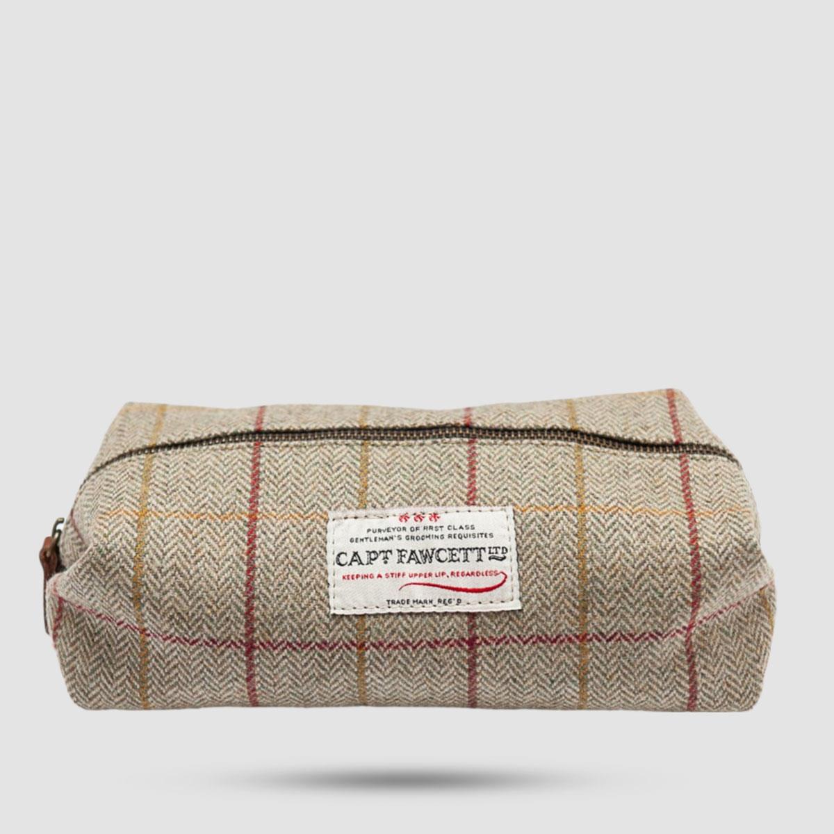 Captain Fawcett Tweed Wash Bag - Νεσεσέρ ταξιδιού - Χειροποίητο βρετανικό tweed