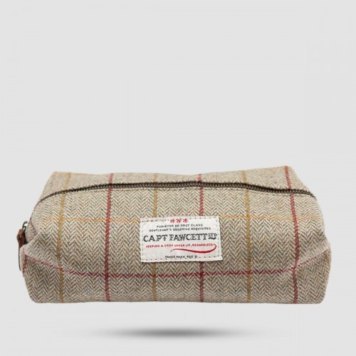 Captain Fawcett Tweed Wash Bag - Νεσεσέρ ταξιδιού - Χειροποίητο βρετανικό tweed