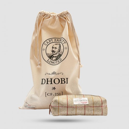 Captain Fawcett Tweed Wash Bag - Νεσεσέρ ταξιδιού - Χειροποίητο βρετανικό tweed