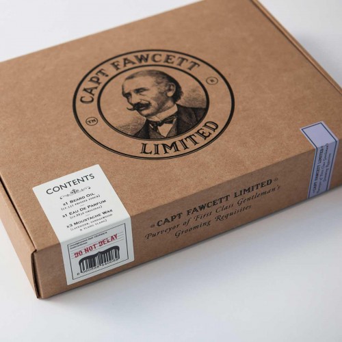 Captain Fawcett Gift Set - Eau de Parfum Λάδι Γενειάδας Κερί Μουστακιού - Premium ανδρική περιποίηση
