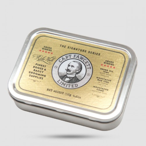 Survival Kit Captain Fawcett Ricki Hall - Grooming Set - Λάδι γενειάδας και κερί μουστακιού