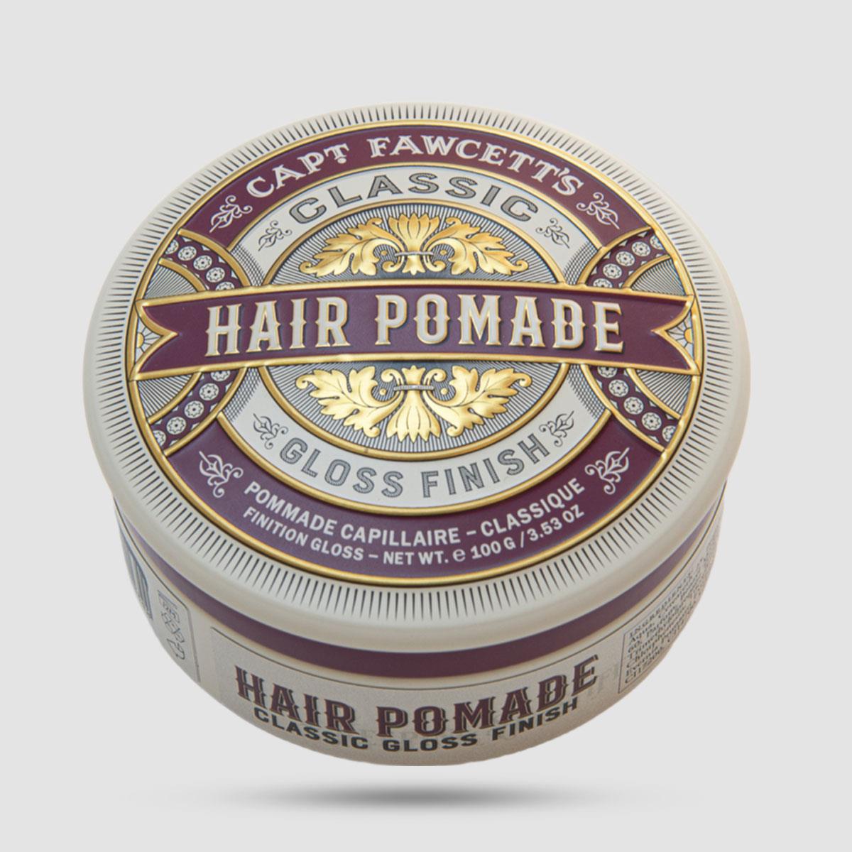 Captain Fawcett Classic Pomade 100ml - Πομάδα Μαλλιών - Μεσαία σταθεροποίηση με λάμψη