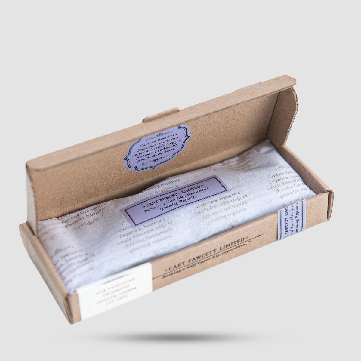 Ψαλίδι Μουστακιού Captain Fawcett - Grooming - Χειροποίητο με δερμάτινη θήκη