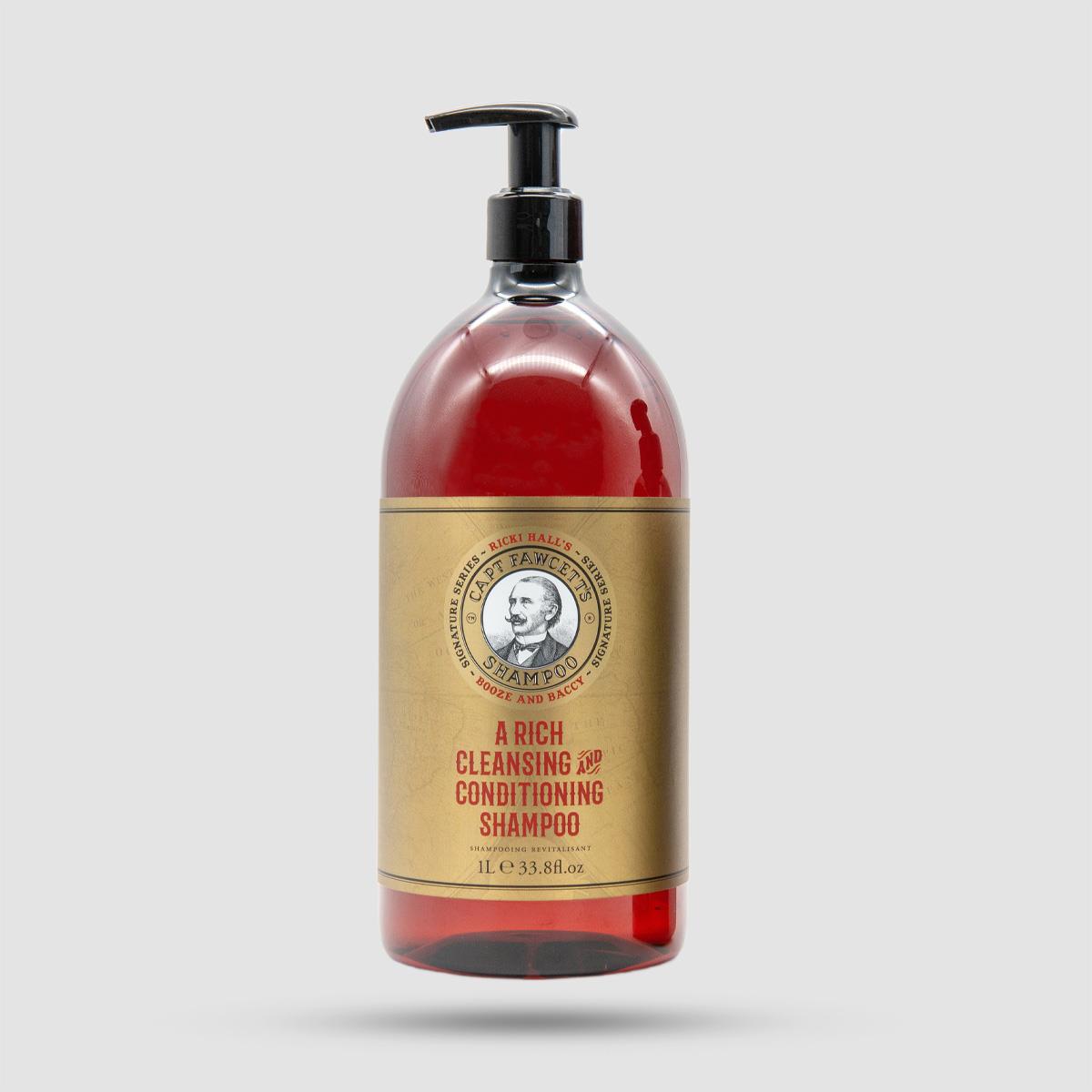 Captain Fawcett Ricki Hall's Booze & Baccy Shampoo 1000ml - Σαμπουάν χωρίς θειικά άλατα