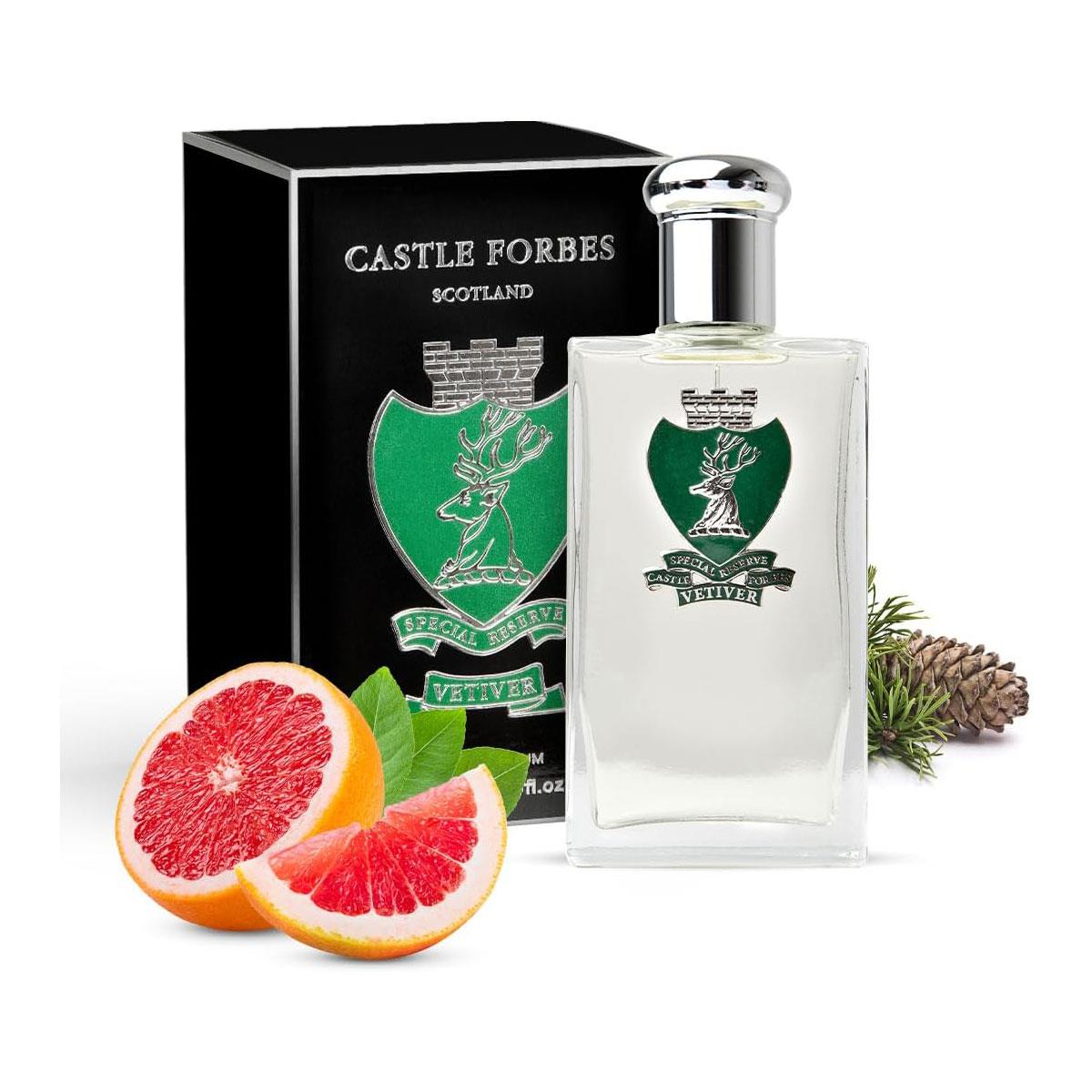 Castle Forbes Vetiver Eau de Parfum 100ml - Woody Aromatic men's fragrance with vetiver oil