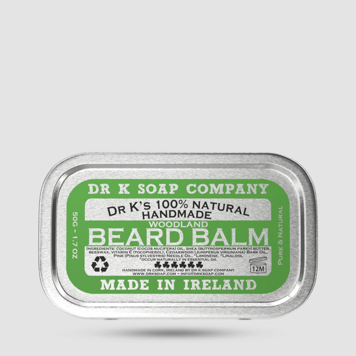 Balm Για Γένια Dr K Woodland Spice - Beard Balm - Φυσικά συστατικά με κέδρο και πεύκο