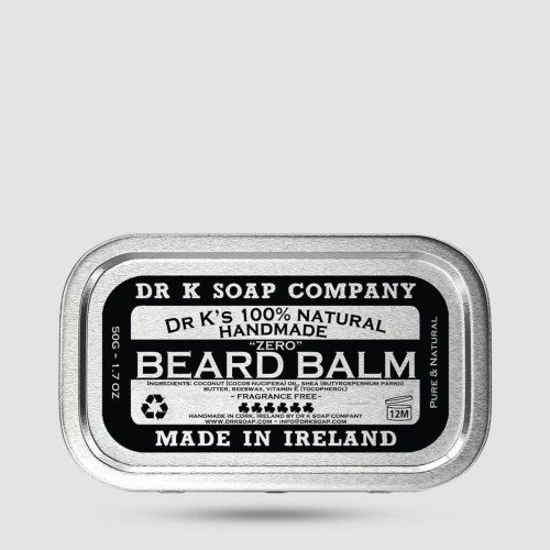 Dr K Zero Beard Balm 50ml - Fragrance-Free Balm για Γένια με Φυσικά Συστατικά
