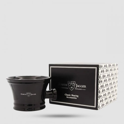Μπολ ξυρίσματος Edwin Jagger μαύρη πορσελάνη - Αξεσουάρ grooming - Διατηρεί θερμότητα