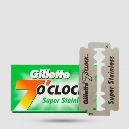 Ανταλλακτικές Λεπίδες Ξυρίσματος Gillette 7 O'clock Super Stainless - Grooming - Επίστρωση πλατίνας