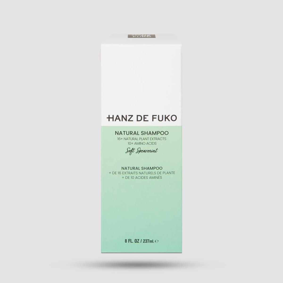 Natural Shampoo Hanz De Fuko - Σαμπουάν Ενδυνάμωσης - 16+ φυτικά εκχυλίσματα