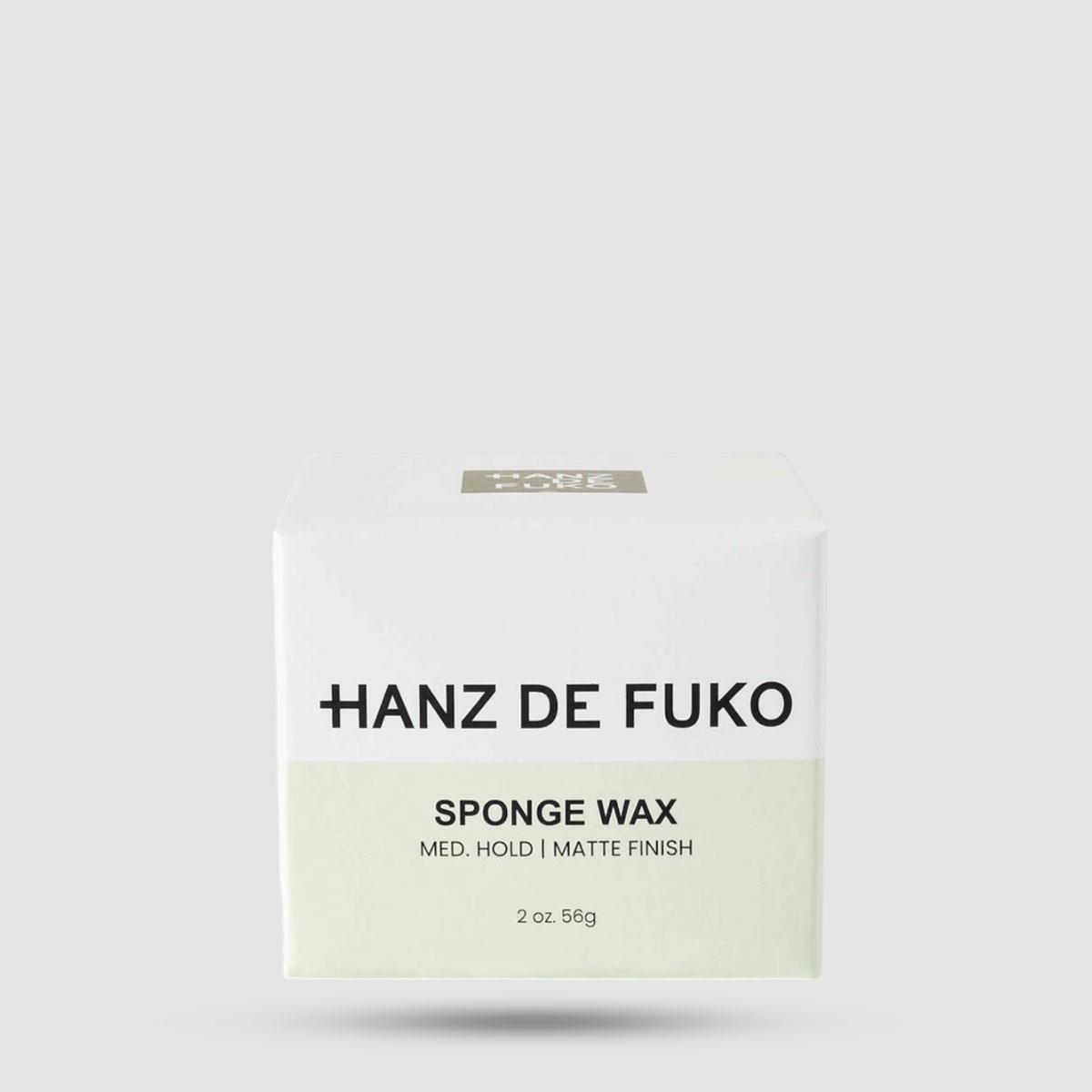 Sponge Wax Hanz De Fuko - Κερί Μαλλιών - Ματ φινίρισμα με μεσαίο κράτημα