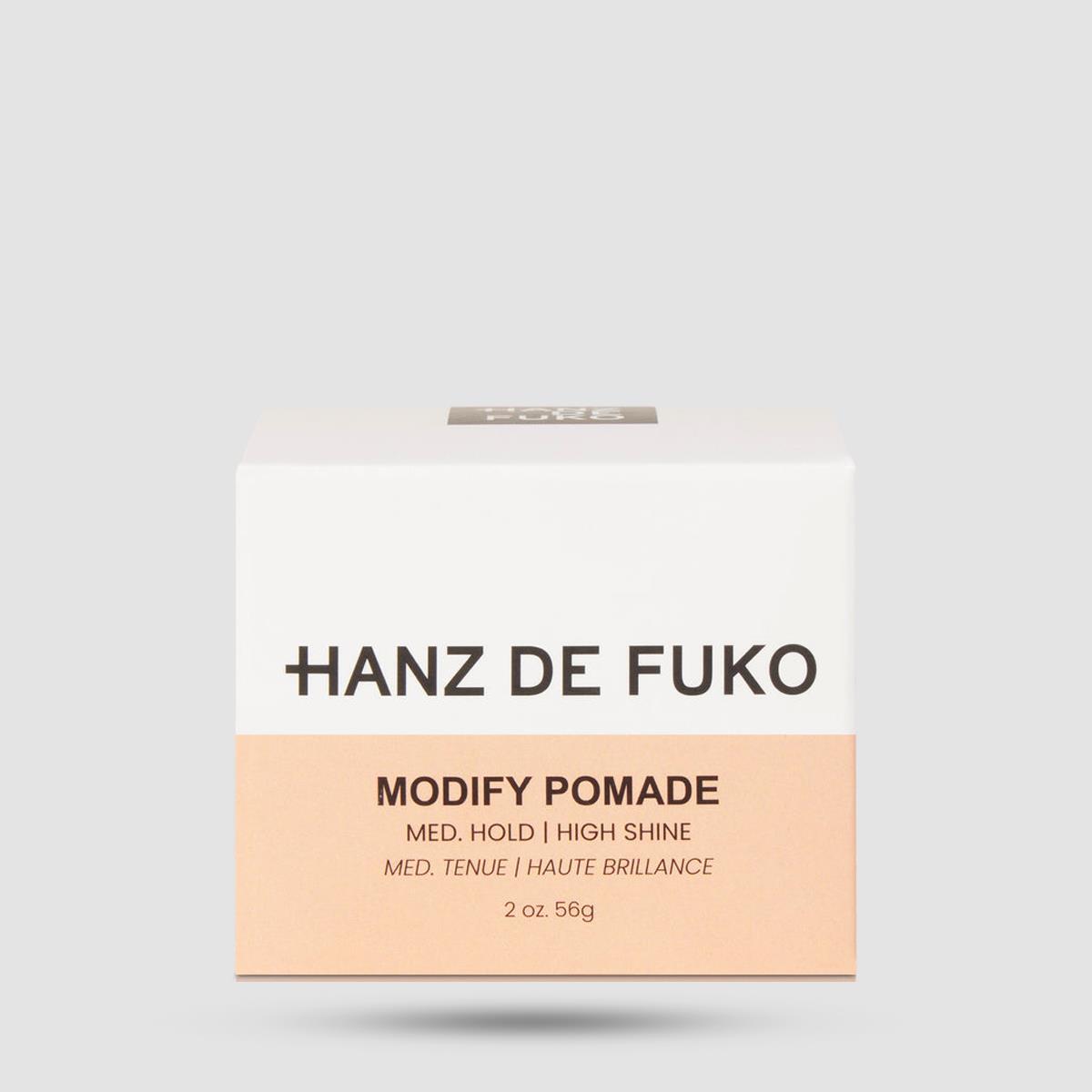 Hanz De Fuko Modify Pomade - Πομάδα Μαλλιών - Μεσαίο κράτημα με υψηλή λάμψη