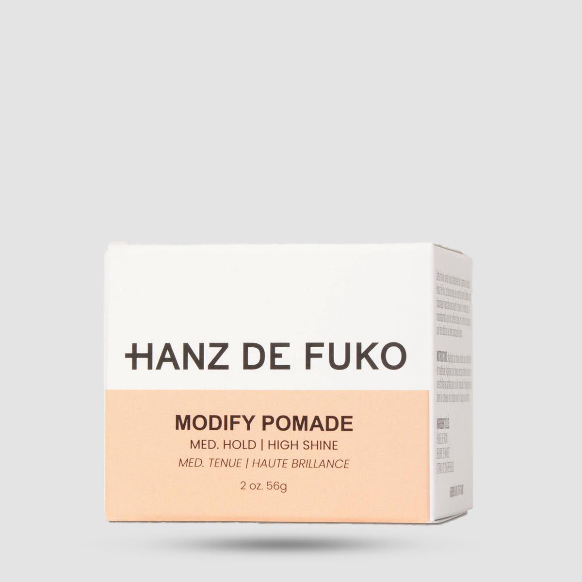 Hanz De Fuko Modify Pomade - Πομάδα Μαλλιών - Μεσαίο κράτημα με υψηλή λάμψη