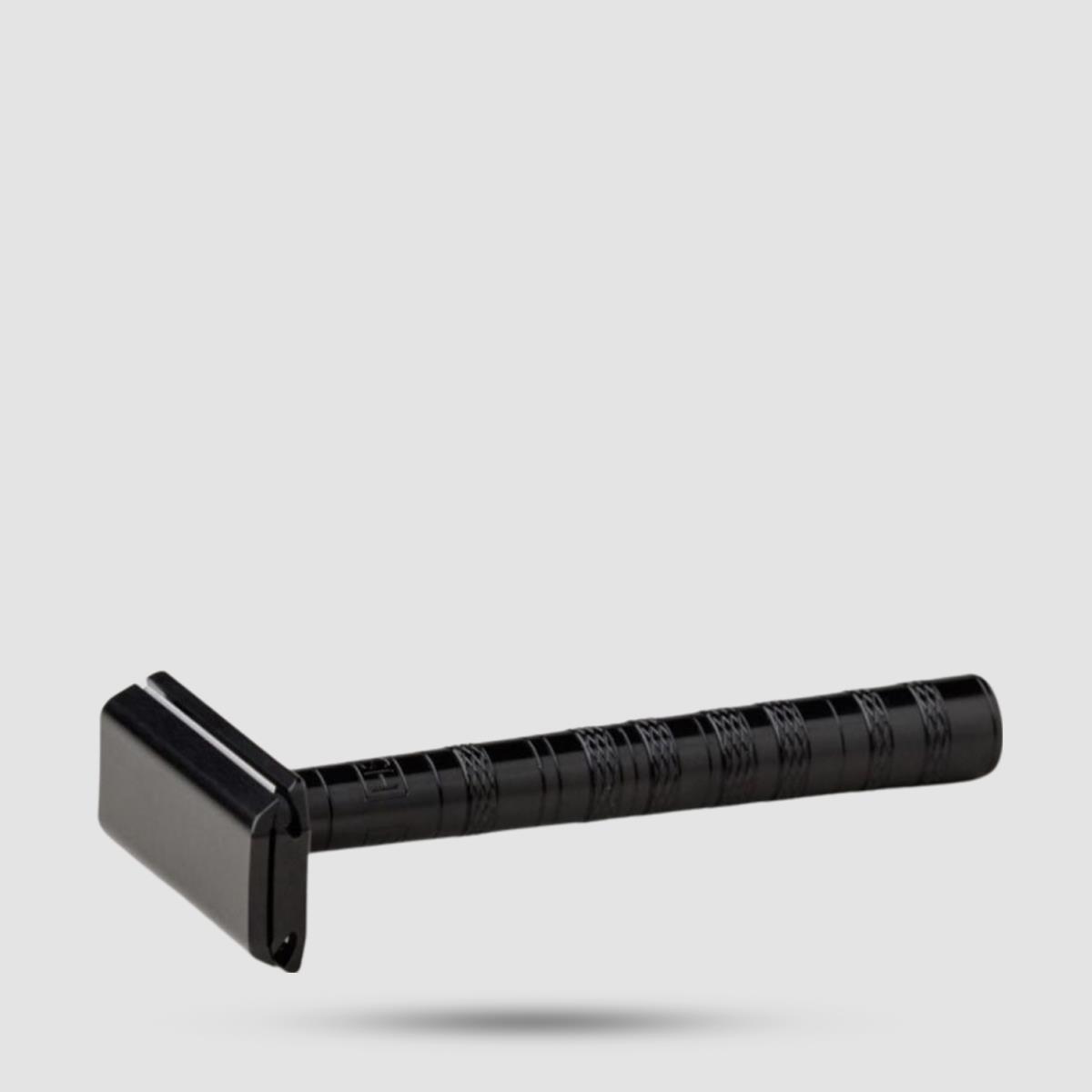 Henson Shaving AL13 Mild Jet Black - Safety Razor - Aerospace-grade aluminum