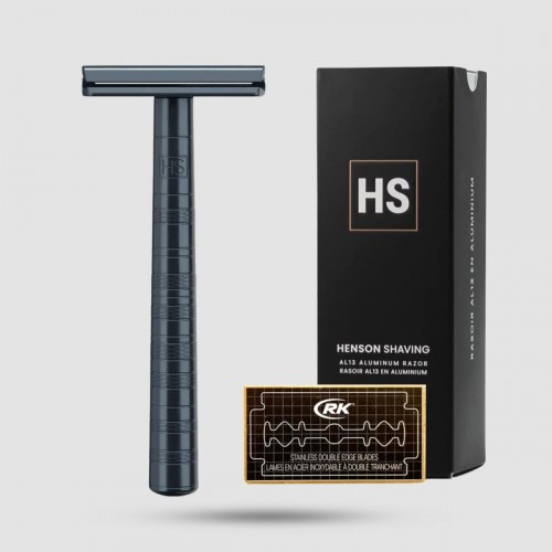 Ξυριστική Μηχανή Henson AL13 Aggressive 2.0 Grey Aluminum - Safety Razor για χοντρά μαλλιά