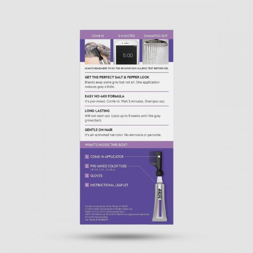 Touch of Gray T55 Black Just For Men - Χρωμοσαμπουάν - Χωρίς αμμωνία για salt & pepper look