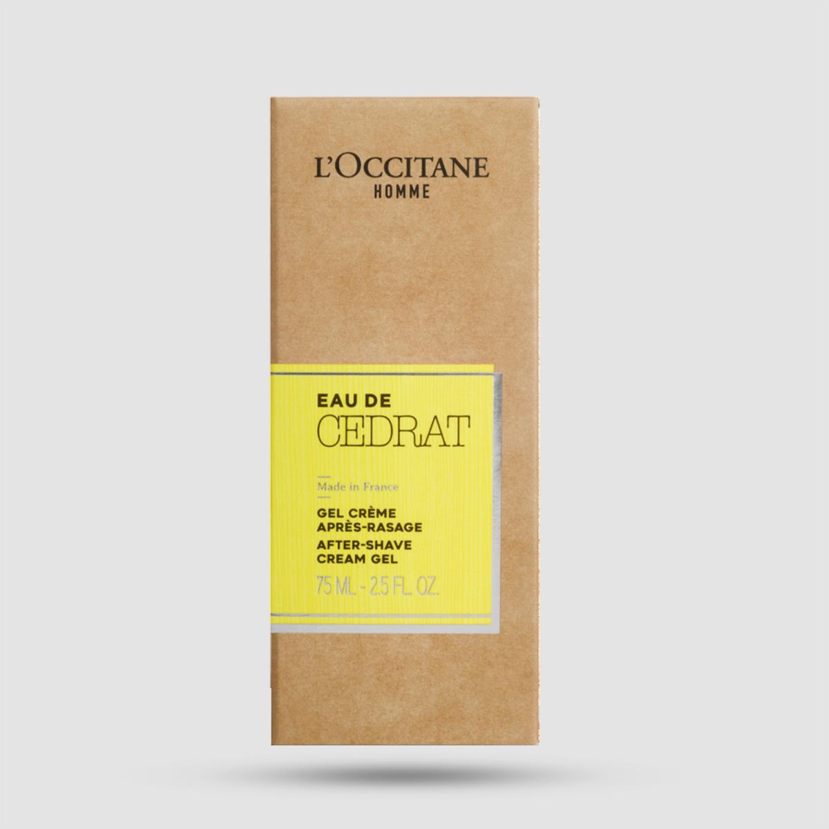 After Shave Cream Gel L'Occitane Eau De Cedrat 75ml - Soothing post-shave product
