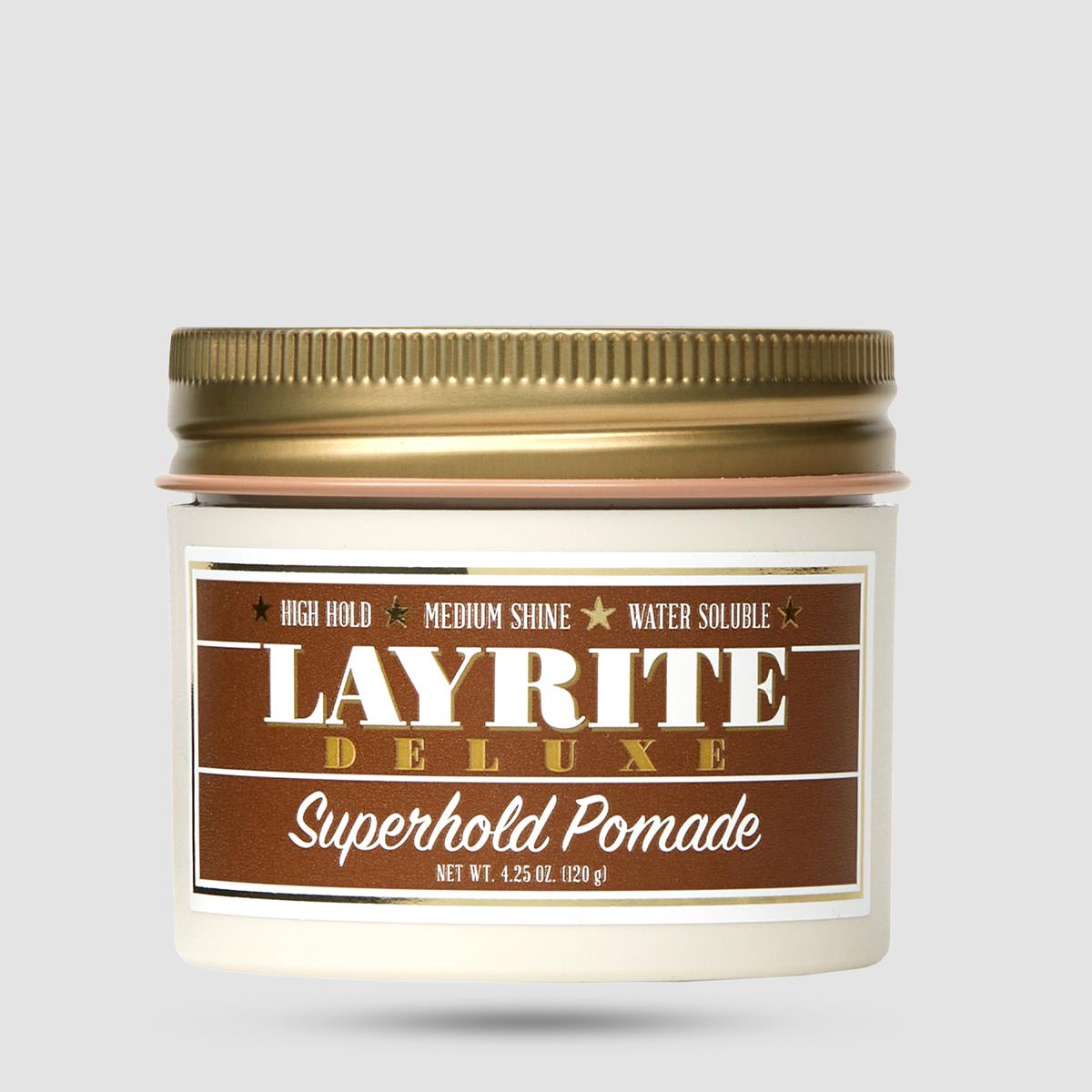 Layrite Superhold Pomade 120g - Πομάδα Μαλλιών - Water-based με εξαιρετικό κράτημα
