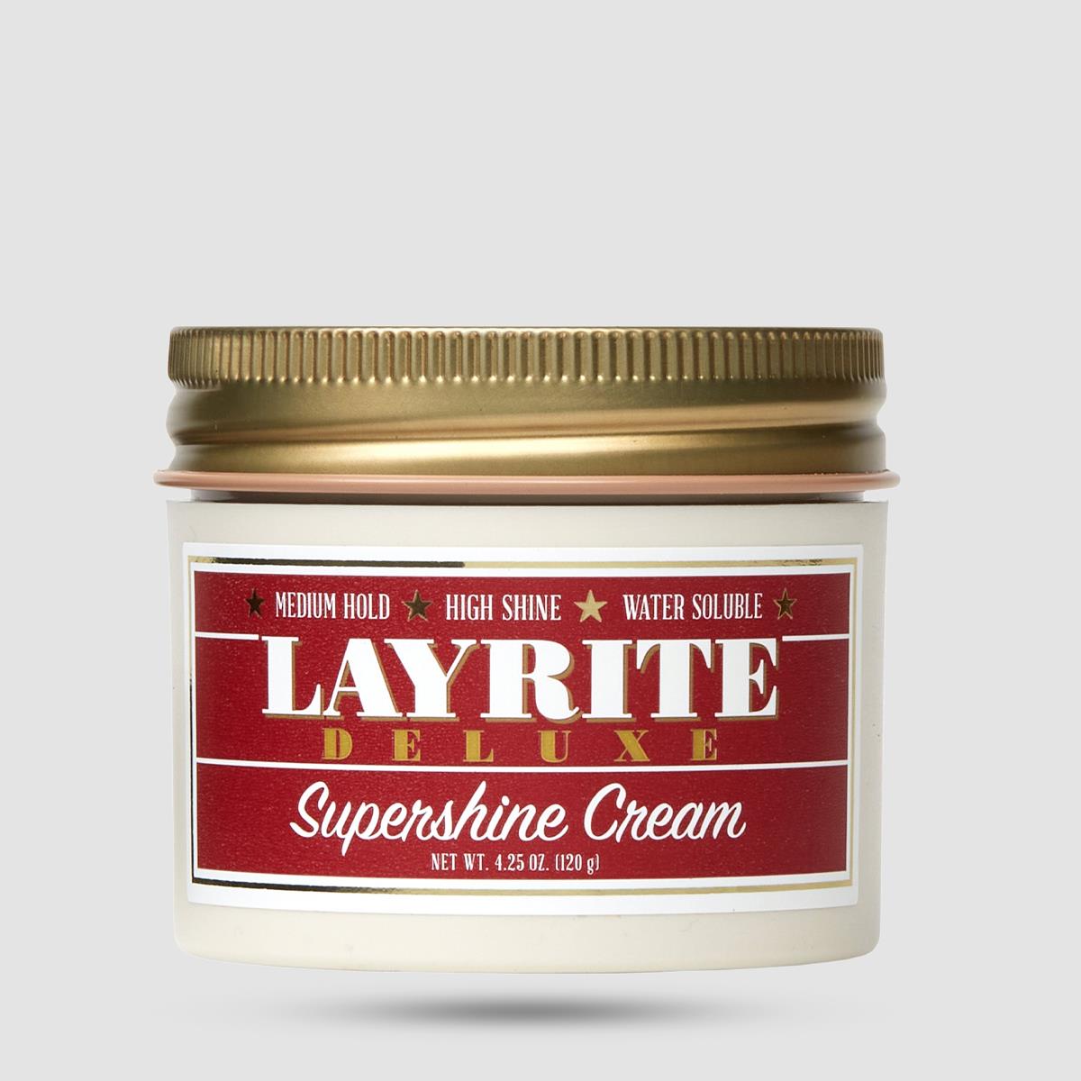 Layrite Supershine Cream 120g - Κρέμα Styling Μαλλιών - Υψηλή λάμψη και μεσαίο κράτημα