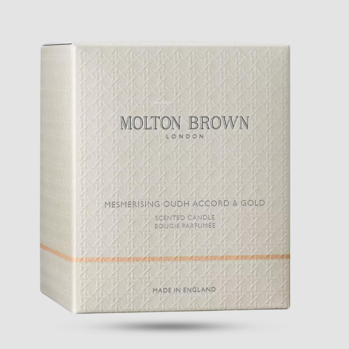 Molton Brown Mesmerising Oudh Accord Gold Signature Candle 190g - Αρωματικό Κερί Χώρου - Vegan Formula