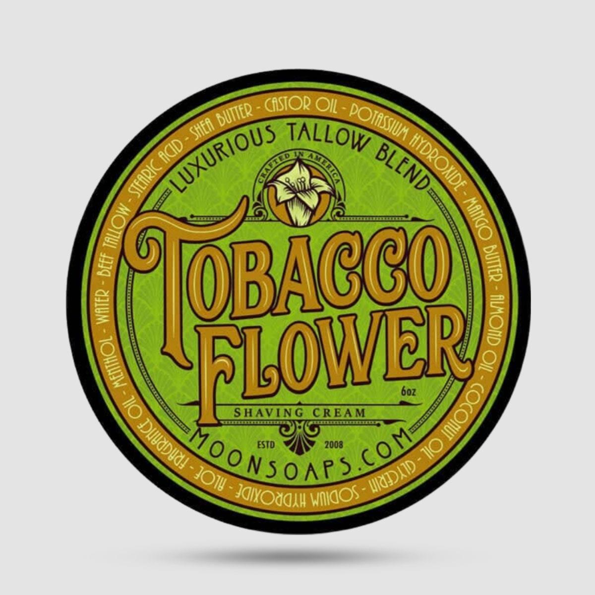 Κρέμα Ξυρίσματος Moon Soaps Tobacco Flower 170g - Χειροποίητη με beef tallow