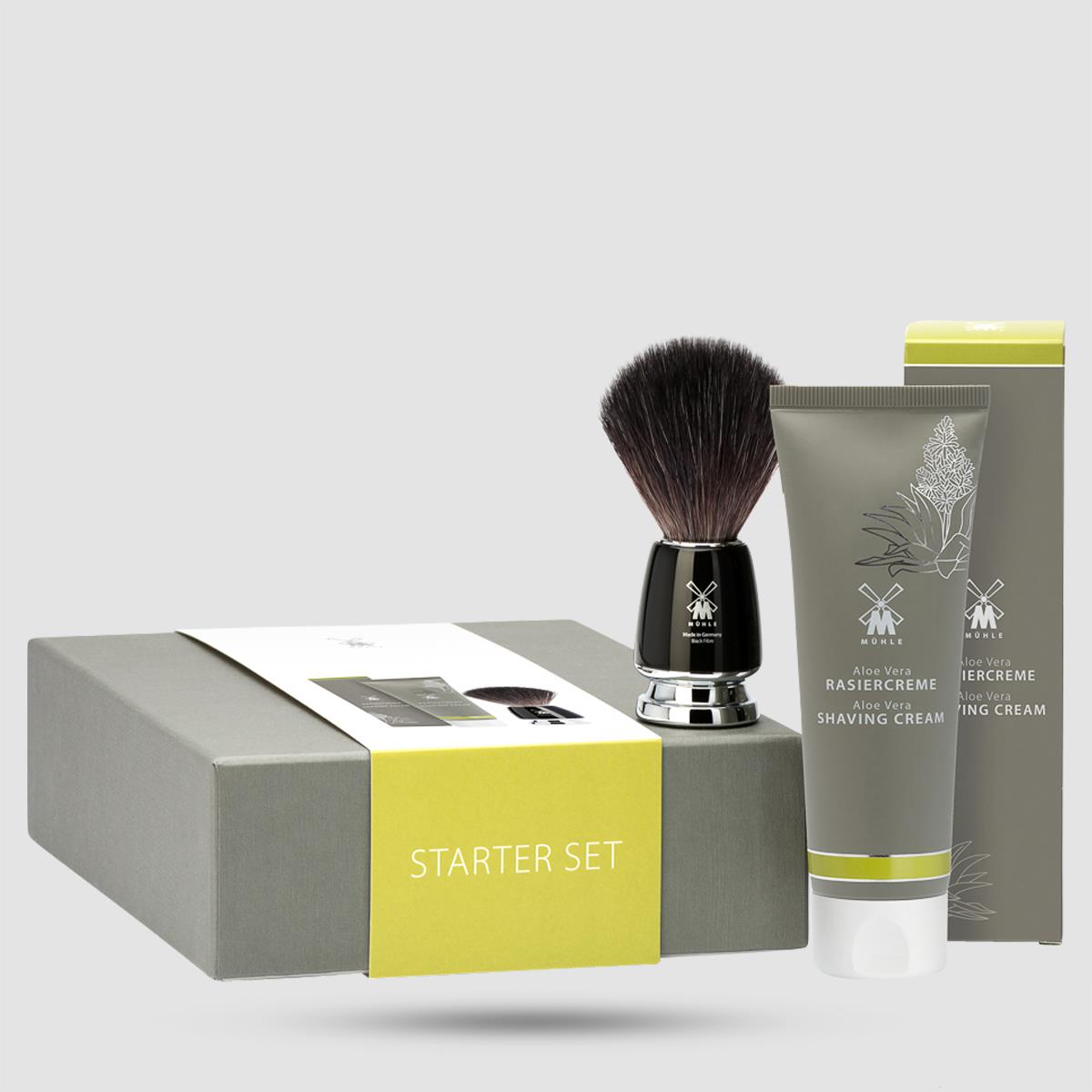 Σετ Δώρου Muhle Κρέμα Ξυρίσματος Aloe Vera και Πινέλο - Skincare - Φυσικά συστατικά για ευαίσθητο δέρμα