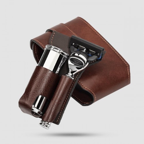 Σετ Ξυρίσματος Ταξιδιού MUHLE RT 2 F - Grooming - Silvertip Fibre πινέλο και ξυριστική μηχανή