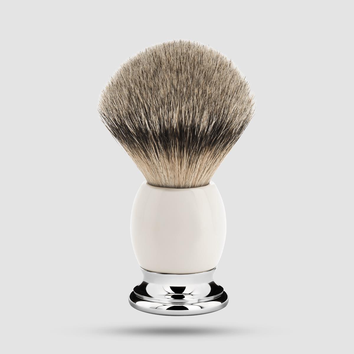 Πινέλο Ξυρίσματος Ασβού MUHLE 93 P 84 - Accessories - Silvertip Badger με πορσελάνινη λαβή